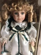 Collector’s Choice Genuine Fine Bisque Porcelain Doll COA With Stand