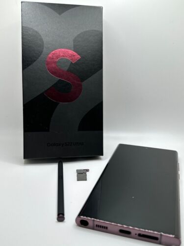 Samsung Galaxy S22 Ultra SM-S908U1 Burgundy 128GB Storage Smartphone Parts Only