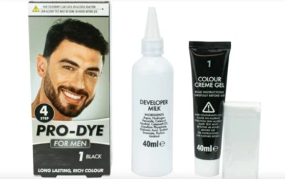 GLAMORIZE Men's Hair Colour Dye Pro-Dye for Men Black, Medium Brown, Dark Brown 2 Pack