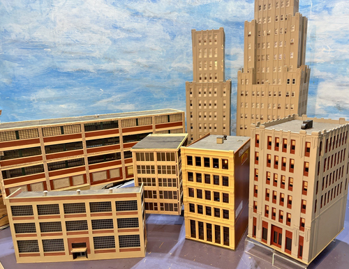 Walthers HO Scale Buildings Skyscraper buisnesses & more Lot of 7 buildings