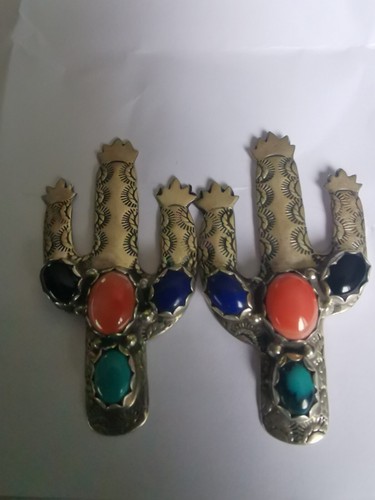 Boucles D'oreilles Clips Vintage Couleur Or Avec Cabochon Orange - Grand Modèle 2091
