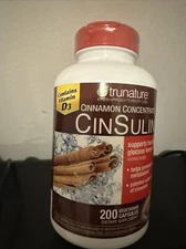 TruNature Advanced Strength Cinsulin Cranberry Flavor - 200 Vegetarian Capsules