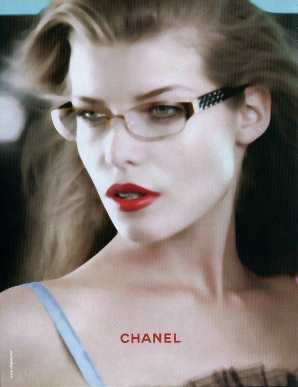 2004 Chanel Louise Pedersen glasses Eyewear 1-page MAGAZINE AD