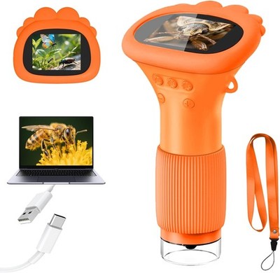 Microscope for Kids, 1000X Handheld Digital Miniscope with 2.0'' Screen, Portable