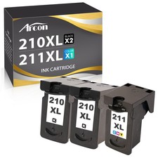 PG-210XL CL-211XL Ink Cartridges for Canon 210XL 211XL Combo Pack Fits PIXMA