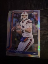 Josh Allen 2025 Topps Chrome Football Silver Refractor #34 Buffalo Bills