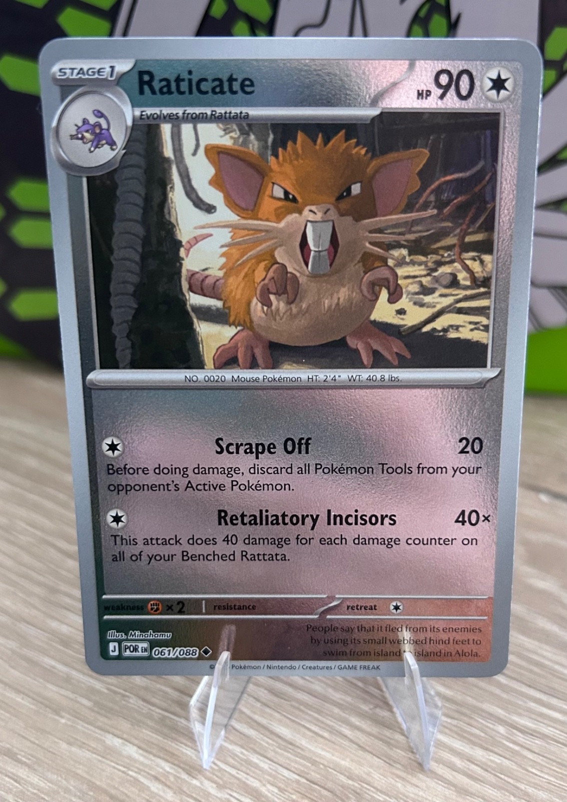 Raticate 061/088 - Reverse Holo - Pokémon TCG: Perfect Order - English NM