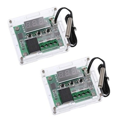 HiLetgo 2pcs W1209 with Case 12V DC Digital Temperature Controller Board Micr...