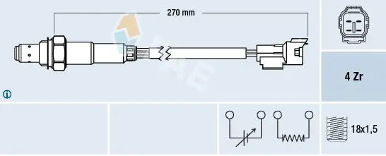 Sonda lambda Sonda di regolazione 77296 FAE per SUZUKI GRAND VITARA I