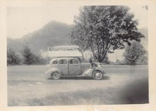 1936 Chevrolet Master Deluxe Sedan 1940s Photo Roof Storage Columbia River Road 1936 Chevrolet Master Deluxe Sedan 1940s Photo Roof Storage Columbia River Road