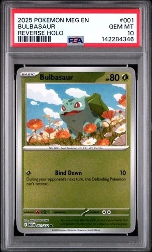 Bulbasaur #001 PSA 10 Mega Evolutions EN Reverse Holo Pokemon Card