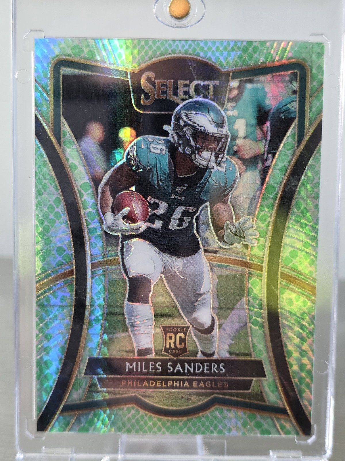 2019 Panini Select Premier Level Miles Sanders #102 Dragon Scale Prizm /88 (RC)