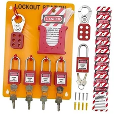  Lockout Tagout Station Metal Kit with Lock Out Tag Out Lockout Tagout Board
