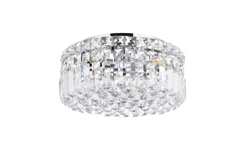 Elegant Lighting V2030F12/RC Maxime 4 Light 12"W Flush Mount Drum - Chrome - Picture 11 of 12