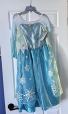 DISNEY STORE ELSA Costume Girl Ice Queen Dress Child Frozen Size 7/8