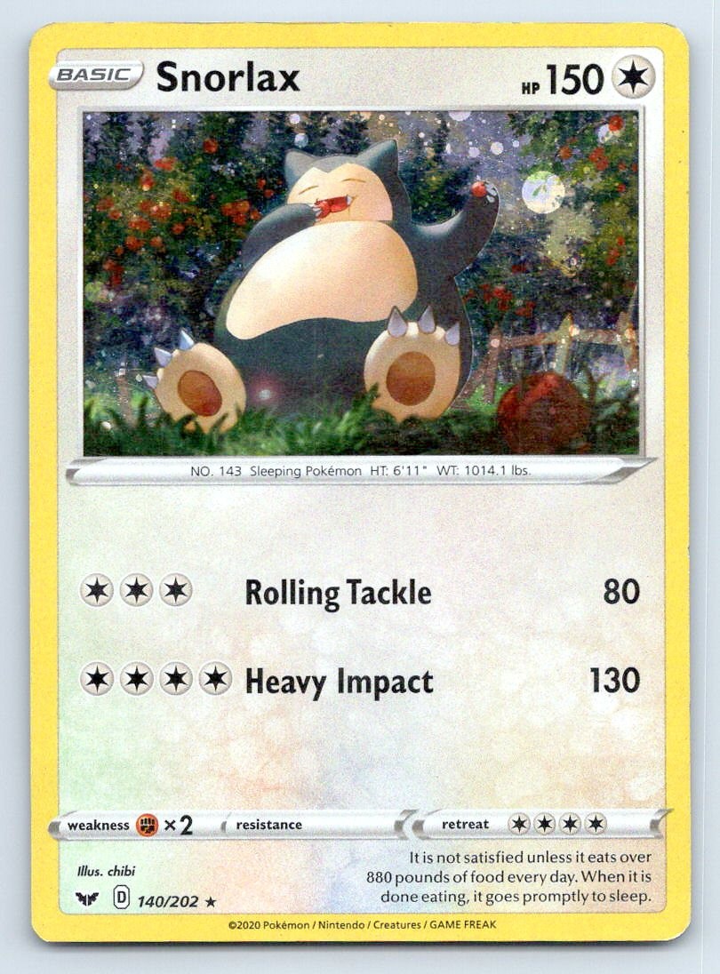 Pokemon Snorlax (Cosmos Holo) 140/202 Blister Exclusives BLE P MP