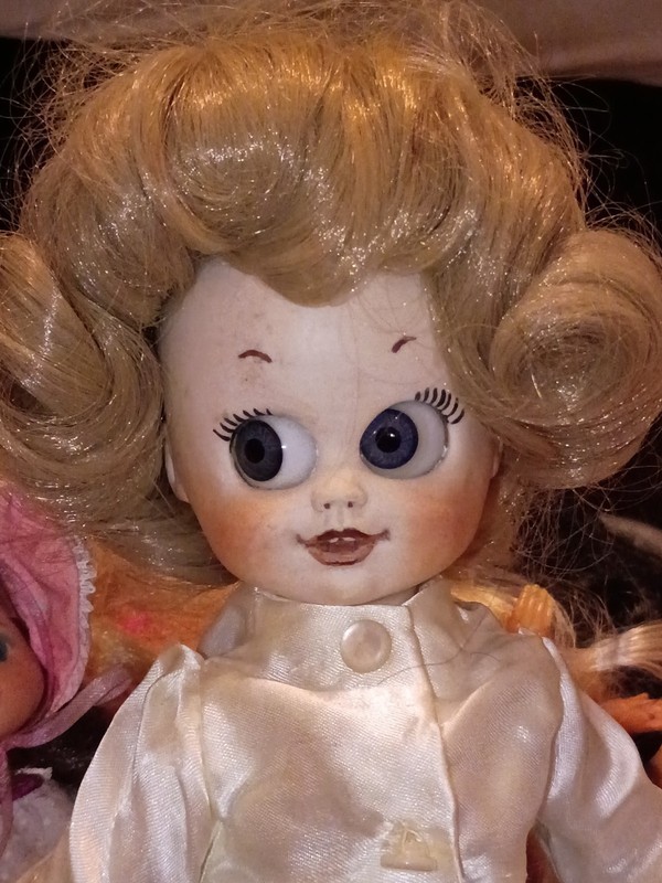 Vtg Side Eyes Doll "9 Socket Head, Star Hands 1974 Weighted 1.4 Pounds Doll  