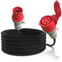 Poppstar Starkstrom VerläNgerungskabel 15M, CEE 16A 5-Polig, 400V, IP44, H07RN-F