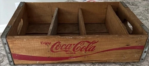 Vintage 1970's Coca Cola Wooden Soda Crate 18” X 12” X 4.5”