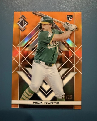 TOPPS 2025 NICK KURTZ ROOKIE OAKLAND ATHLETICS #41 SERIAL NUMBERED 22/25
