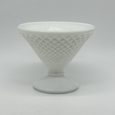 Vintage Westmoreland White Milkglass Hobnail Candy Dish 5 1/2 Wide 4 1/2 Tall