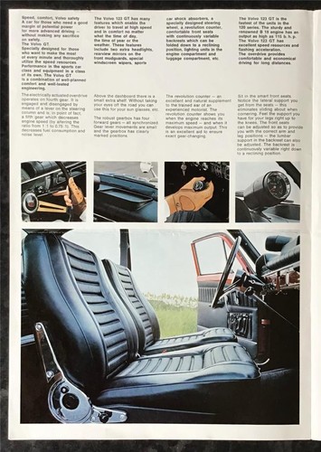 VOLVO 123 GT Car Sales Brochure DEC 1967 #RK 2889 12.67 20.000 - Picture 2 of 4