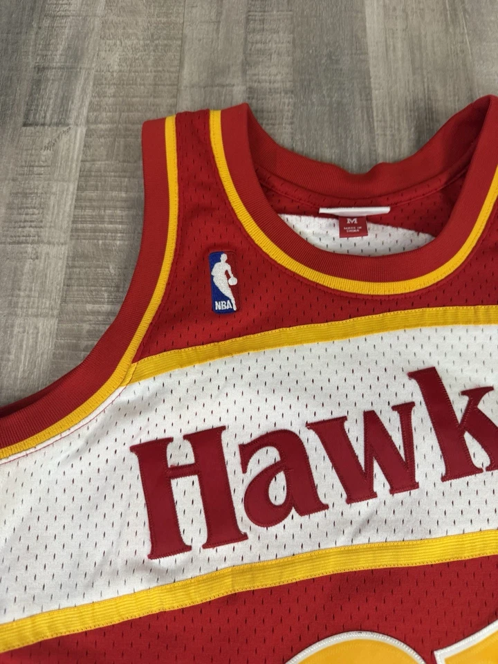 Camiseta Dominique Wilkins Atlanta Hawks Madera Dura Clásica Swingman Mitchell Ness M Foto 4 de 4