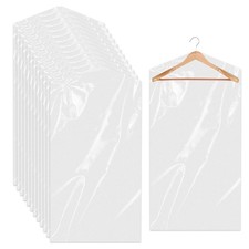 20 Pieces 60x90cm Hanging Garment Bags Clear, Plastic Clothes Covers for Home