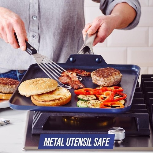 Giftfreie Antihaft-Keramikgrillplatte 11 Zoll Spülmaschinenfest Robustes Design USA - Bild 6 von 10