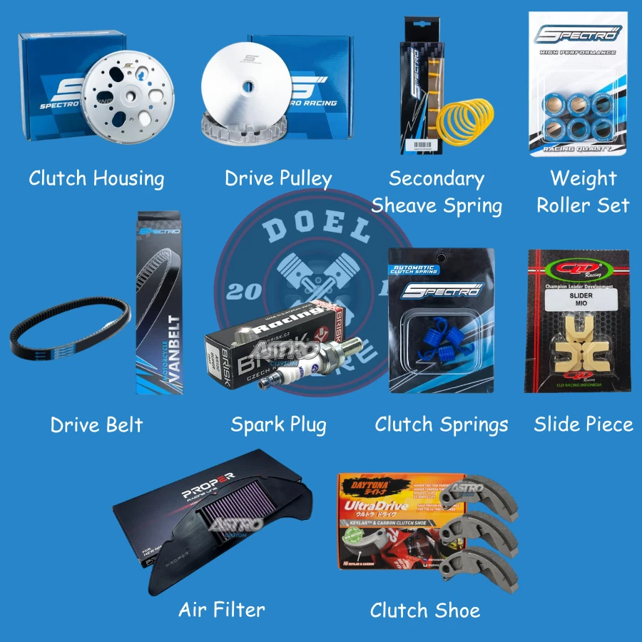 For Yamaha NMAX155 17-24 Full Transmission CVT Upgrade Kit Belt Drive Pulley Set - Image 2 of 4