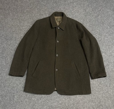 Ermenegildo Zegna 100% Cashmere Overcoat Size XL Green Made in Italy