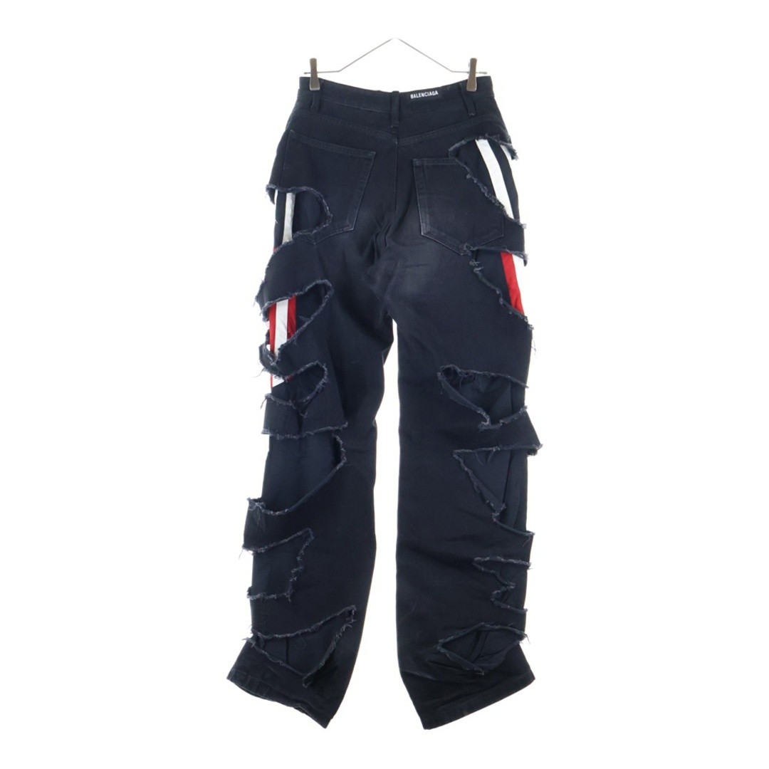 BALENCIAGA 21AW Slashed Loose Fit Pants Denim Black 662764 TBP47 Used 001d908ee9 thumbnail 2