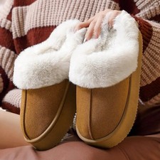 Women s Warm Plush Slippers Soft Cozy Fleece indoor House Shoes Non Slip Spa
