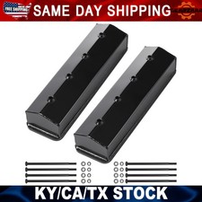 Black Center Bolt Valve Covers For 87-00 Chevy Gmc 305 350 Small Block V8 2pcs