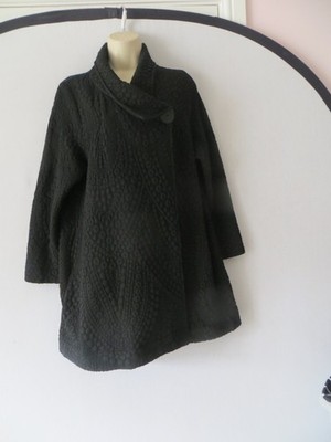 SAHARA SCHWARZE LAGENLOOK JACKE GRÖSSE 14/16
