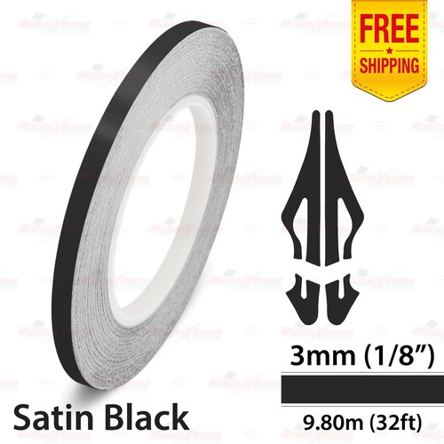 PinStriping Pin Stripe Adhesive Tape Styling Decal Vinyl Sticker SATIN BLACK - Picture 16 of 27