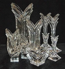 Mikasa 'Deco' Art Deco Heavy Lead Crystal Candle Holders & Vases Giftware