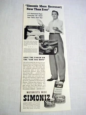 1942 Ad Simoniz More Necessary Than Ever