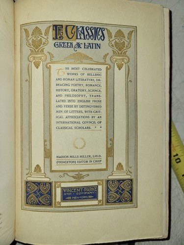 The Classics: Greek and Latin volume 1 1909