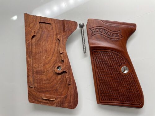 New Checker Hardwood Grip For Walther PP,PPK/S, PPK/S .22 models - Picture 3 of 7