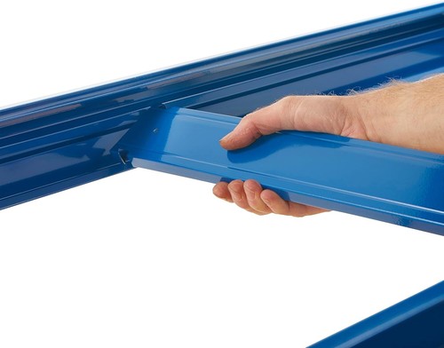 BiGDUG Heavy Duty Garage Shelving Unit - 177cm Height - 4 Tier Blue Shelves - Picture 9 of 19