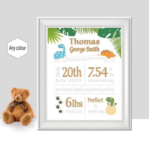personalised teddy with birth details