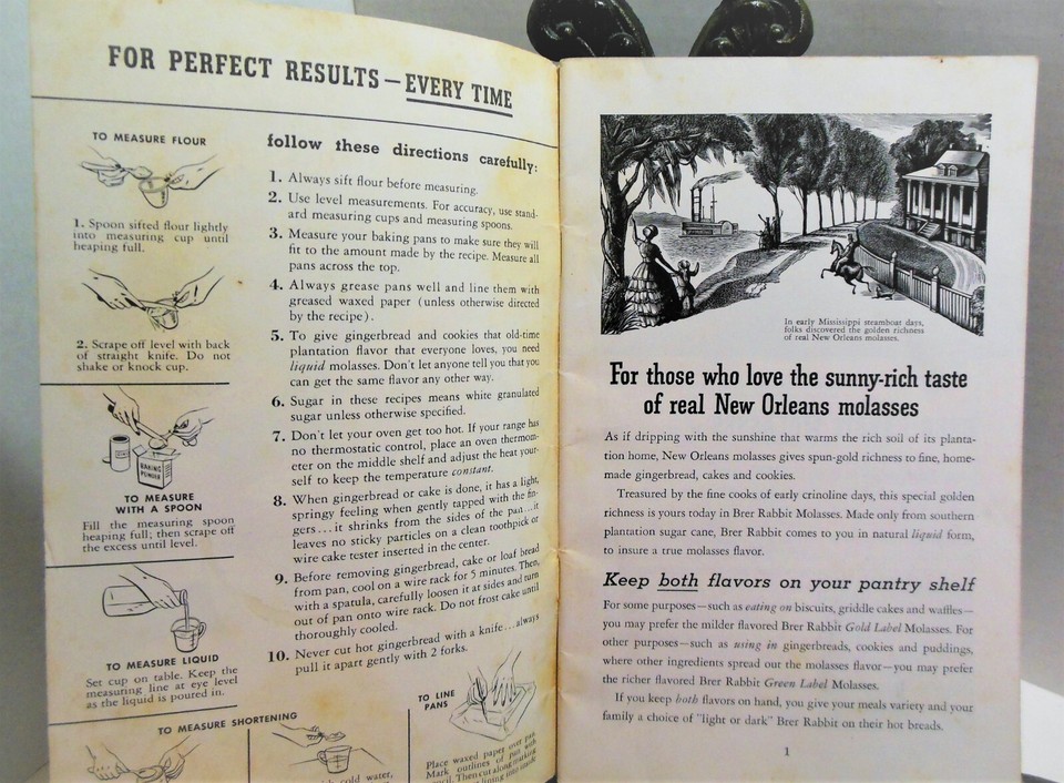 1948 Brer Rabbit Molasses Recipes Cookbook Historical New Orleans LA 1948-brer-rabbit-molasses-recipes-cookbook-historical-new-orleans-la