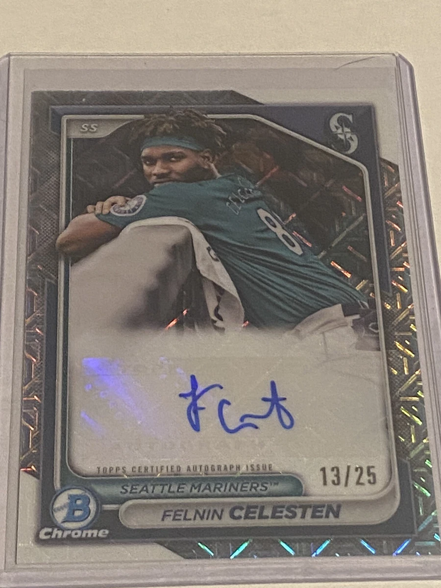 2023 Bowman Chrome MOJO Mega Box Auto Felnin Celesten Image 