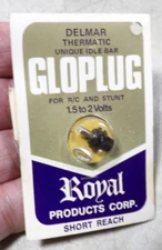 VTG Model Engine Delmar Thermatic Royal Short Reach Gloplug Glow Plug England