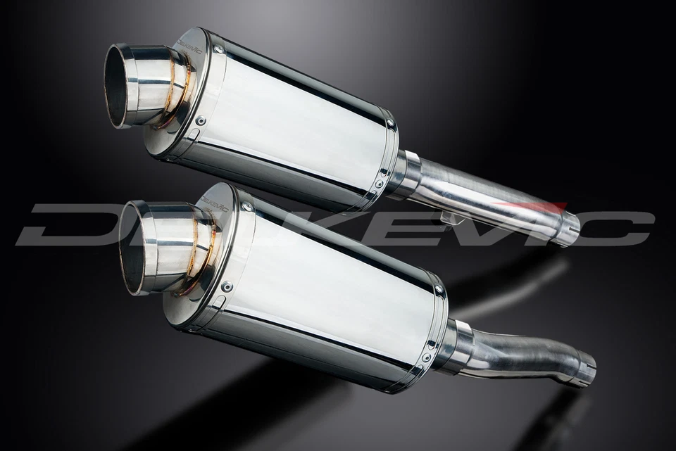 Triumph Trident 750 1994-1998 Kit de silenciador de escape ovalado de acero inoxidable de 9" Foto 3 de 4