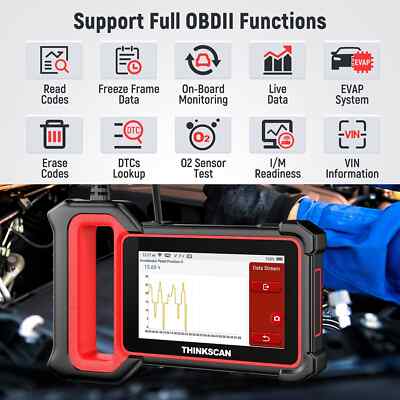 THINKCAR Thinkscan Plus S7 OBD2 Scanner Multi System Scan SAS SRS DPF ...