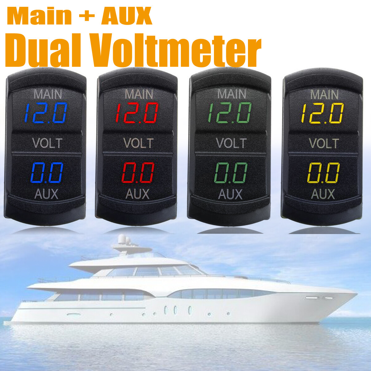 12V Volt Meter Dual Battery Monitor LED Digital Car Boat Voltage Marine Gauge Au 12V Volt Meter Dual Battery Monitor LED Digital Car Boat Voltage Marine Gauge Au