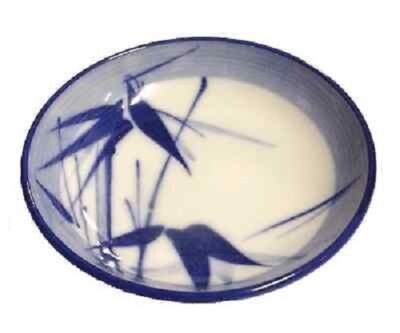 4 PCS. Japanese 3.5''D Soy Sauce Dipping Dishes Rich Lucky Bamboo, Made in Japan