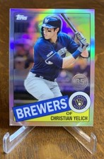2020 Topps Chrome Christian Yelich 35th Anniversary #85TC-15 Brewers G1